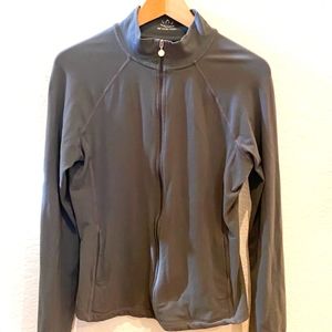Beyond Yoga Mock Neck Full Zip Grey Jacket